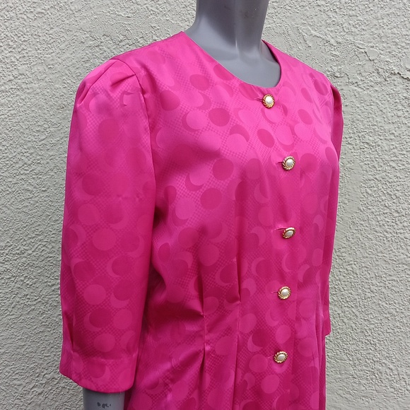 MS CHAUS VINTAGE 10 BUTTON PINK BUBBLE DRESS (HONG KONG) - Picture 11 of 17